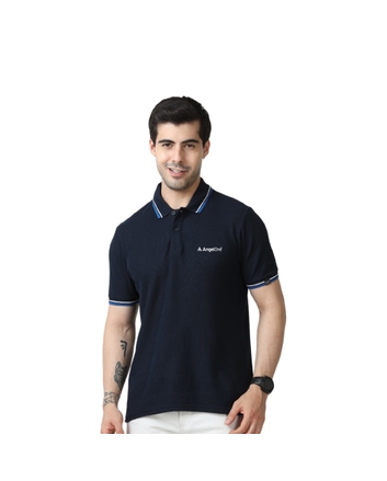 Marks & Spencer Polo T-shirt Tipping-Navy Blue